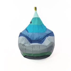 Beanbag TIPI ocean patchwork, Oskar Perek, floor cushion, pouf