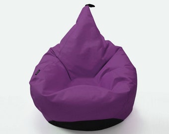 Beanbag TIPI purple, violet, Oskar Perek, floor cushion, pouf,