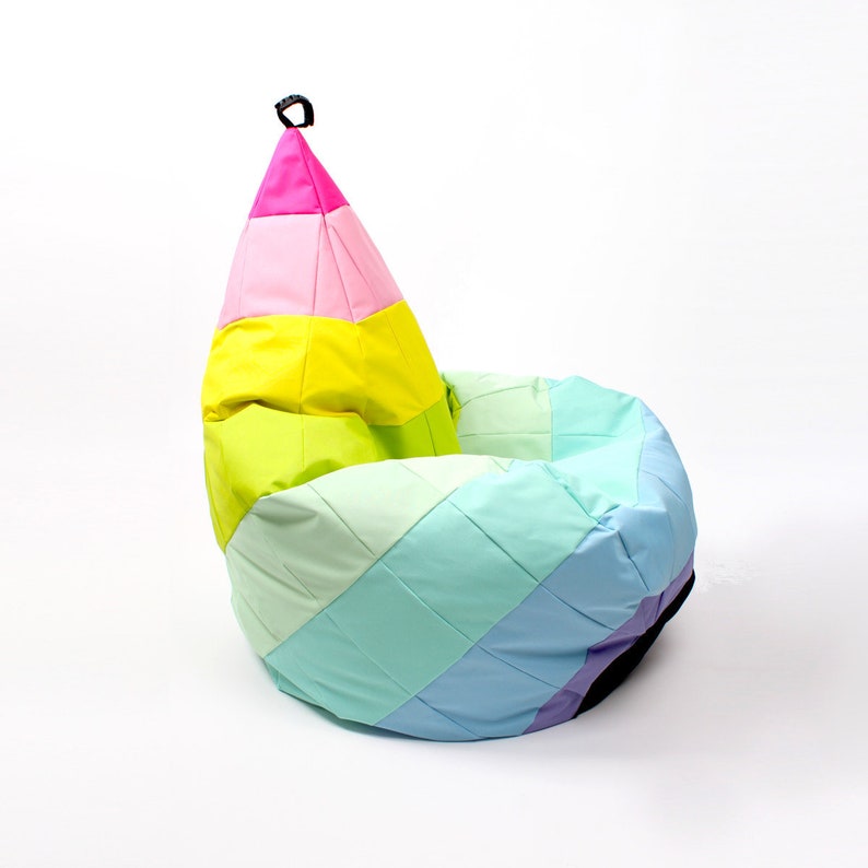 Beanbag TIPI patchwork, sugar rainbow, Oskar Perek, floor cushion, confidential image 1