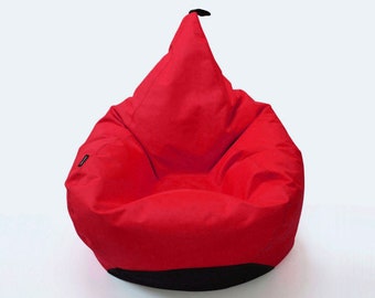 Beanbag chair TIPI red by Oskar Perek