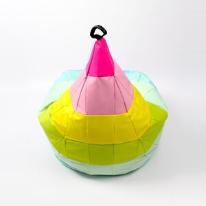 Beanbag TIPI patchwork, sugar rainbow, Oskar Perek, floor cushion, confidential image 4