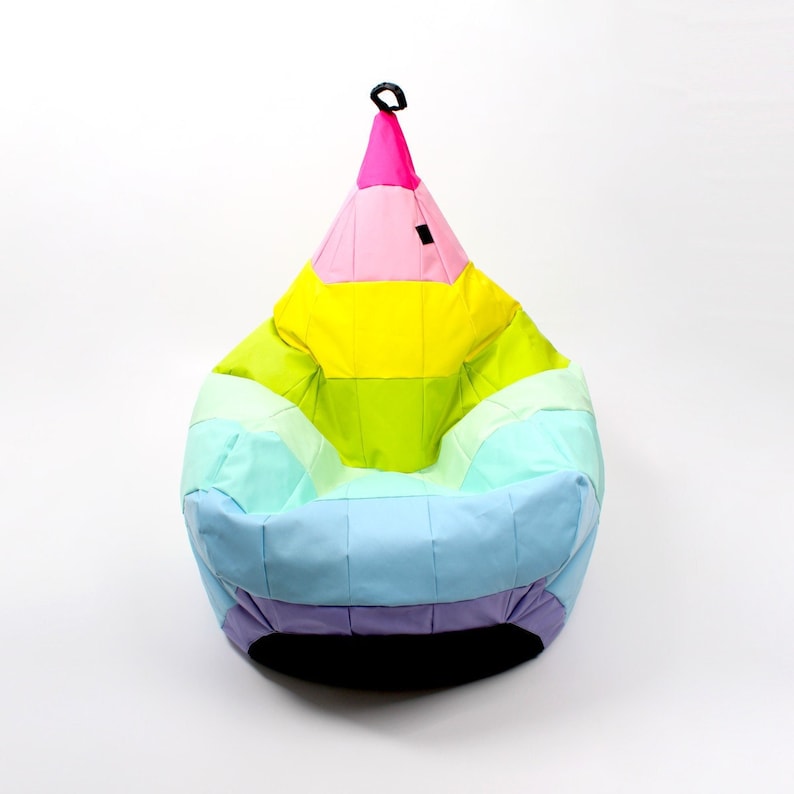 Beanbag TIPI patchwork, sugar rainbow, Oskar Perek, floor cushion, confidential image 2