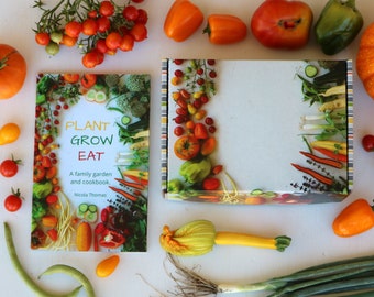 Garden Kit for kids and families with vegetable seeds and cookbook, kid birthday gift, vegetable cookbook, DIY garden kit, kids seed kit