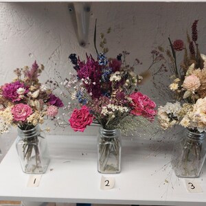 Ramos de rosas de flores secas - pequeños arreglos de flores secas, flores secas para bodas, pequeños ramos de flores secas, pequeños ramos imagen 3