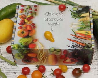 SALE - Kids Garden Kit with vegetable seeds, kid birthday gift, DIY garden kit, kids seed kit for 1st time gardeners, kids birthday gift
