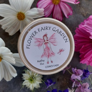 FLOWER FAIRIES gardening kit fairy garden houses birthday party favor fairy birthday party garden  cosmos seed garden fairies gardening seed