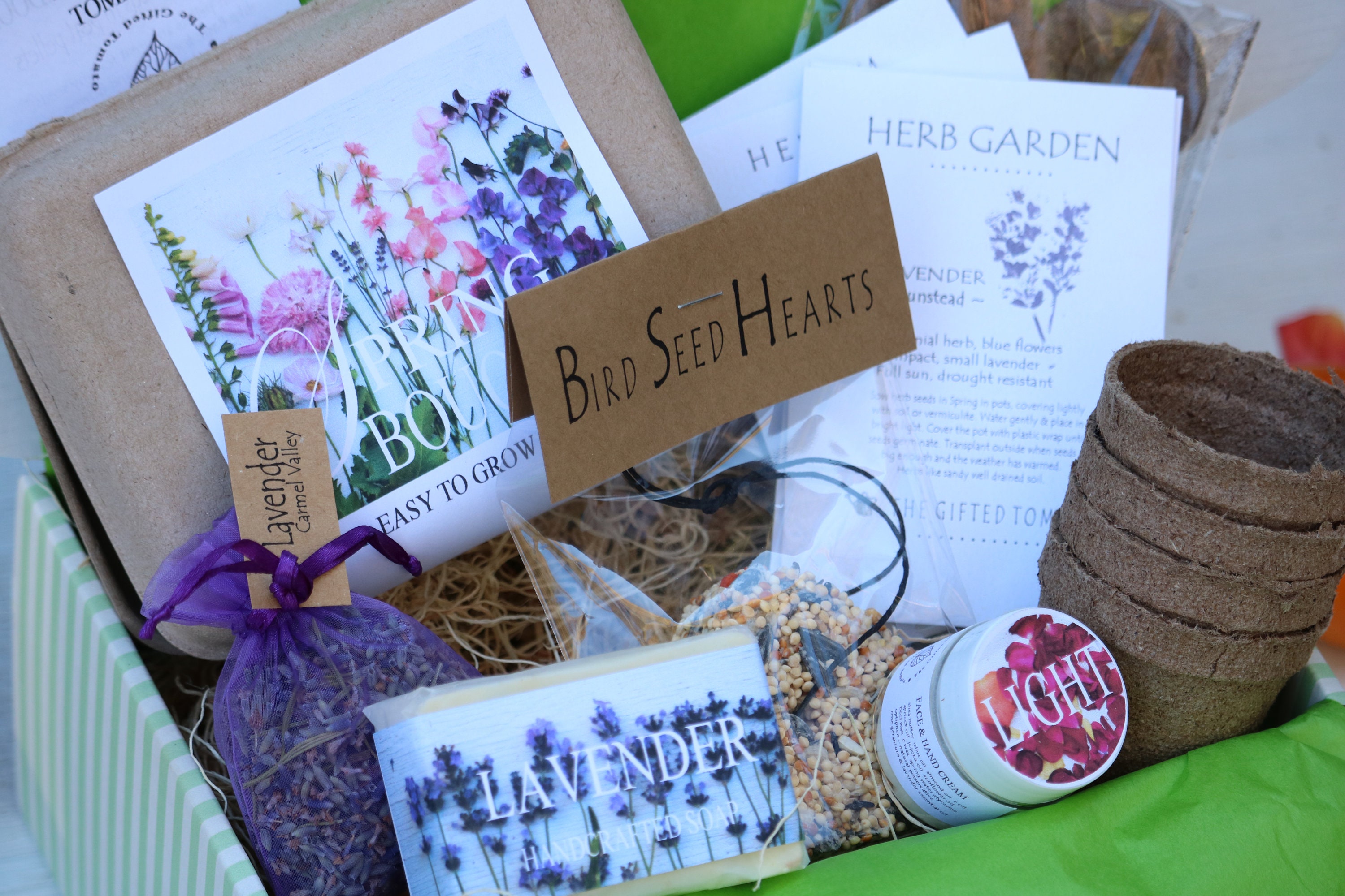 Lavender Spa Gift W Flower Seeds Lavender Soap Gift For Etsy