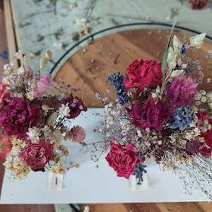 Ramos de rosas de flores secas - pequeños arreglos de flores secas, flores secas para bodas, pequeños ramos de flores secas, pequeños ramos imagen 7