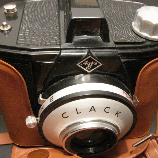 Vintage AGFA "CLACK" Film Camera with Case from 1950s