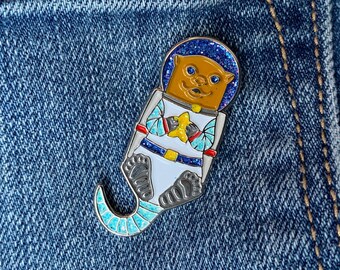 Space Explorer Otter enamel lapel pin