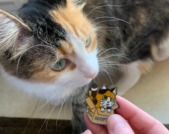 Calico / Tabby / Caliby Cat Enamel Pin