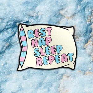 Rest Nap Sleep Repeat Sticker Decal