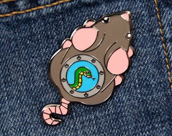Pin de solapa esmaltado Snek Rocket