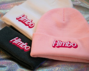 Himbo Embroidered Beanie Pink Version (3 hat options)