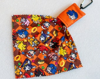 Blue Hedgehog And Friends Microfiber Pouch