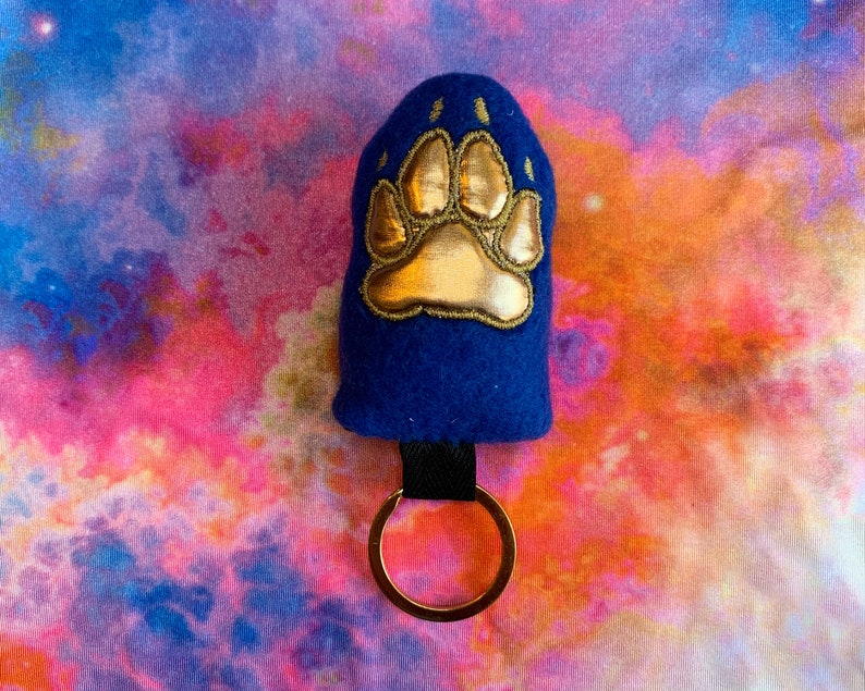 Squeaky Lucky Canine Paw Plush Keychain image 4