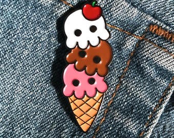 Octopus Ice Cream enamel lapel pin