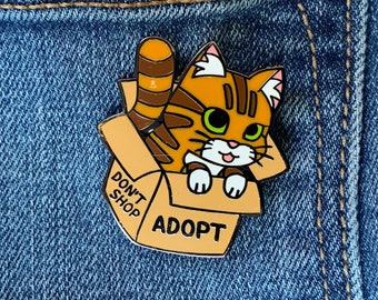 Orange Tabby Cat Enamel Pin