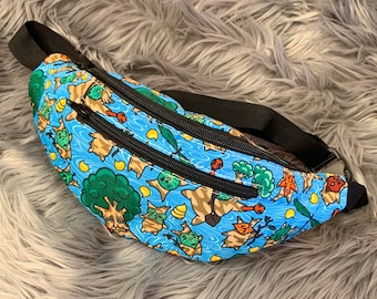 Leaf Buddy Family 3 Zipper Fanny Pack With Hidden Pocket