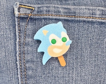 Hedgehog Ice Cream 3D Printed lapel pin