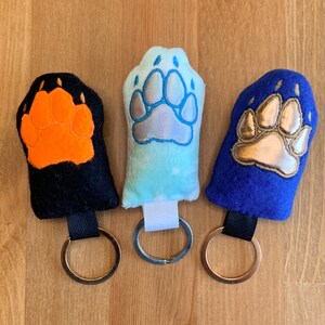 Squeaky Lucky Canine Paw Plush Keychain image 5