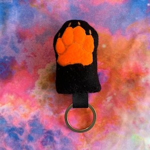 Squeaky Lucky Canine Paw Plush Keychain image 2