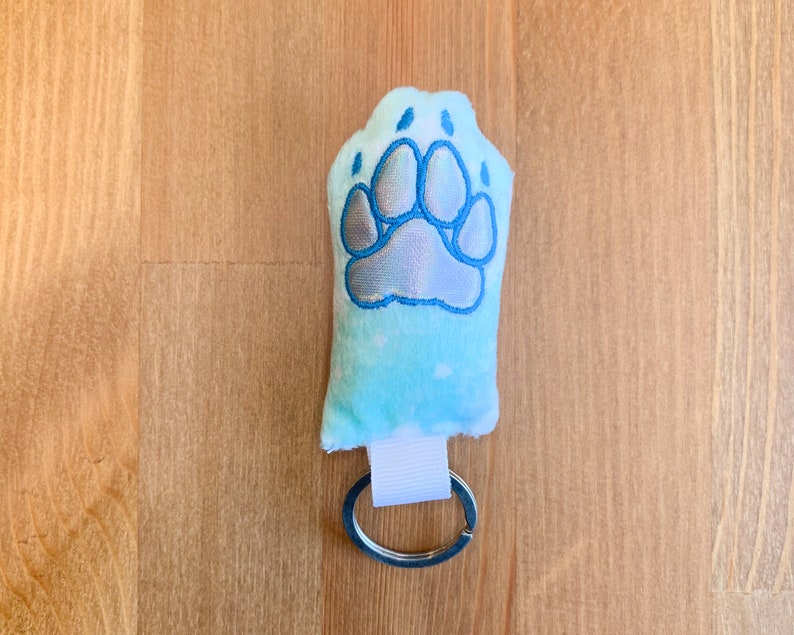 Squeaky Lucky Canine Paw Plush Keychain image 7