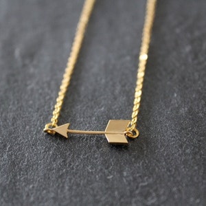 Arrow Pendant Gold Necklace, Everyday, Girlfriend, Mom, Friend, Anniversary Gift