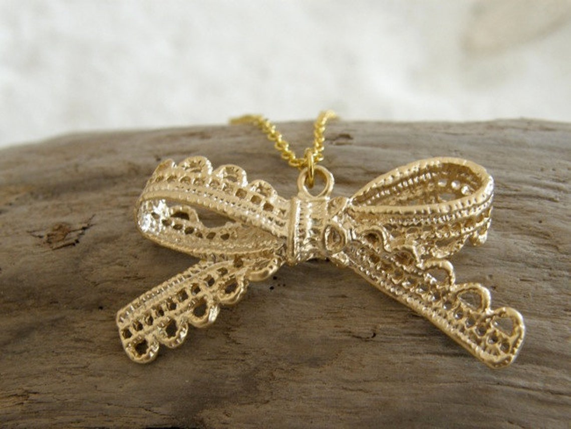 etsy bow necklace