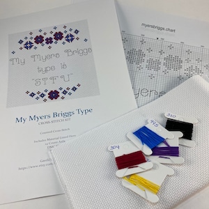 Funny Adult Cross Stitch Kit, Easy Pattern for Beginner, Kit includes pattern material and floss, get yours today!