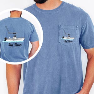 Custom Boat Pocket T-Shirt Personalized Boat Tee for Boat Owners Add Your Boat Design Gift for Boaters Captain Marina Life Shirt