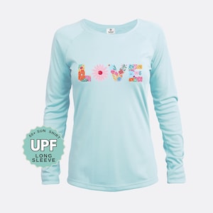 Floral Sun Shirt: UPF 50+ Moisture Wicking Long Sleeve Tee