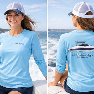 Custom UPF 50+ Moisture Wicking Long Sleeve Sun Shirt Fishing Shirt Boat Crew Shirt Matching Boating Shirt Coastal Trip Group Shirt image 3