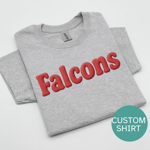 Custom Puff Print Team Name Sweatshirt, Personalized 3D Embossed Crewneck, Team Spirit Apparel, Mascot Shirt, Puffed Textured Shirt