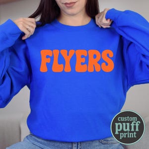 Custom Puff Print Team Name Sweatshirt, Personalized Sports Team Shirt, Embossed 3D Sweatshirt, Puffed Lettering, Athletic Spirit Apparel
