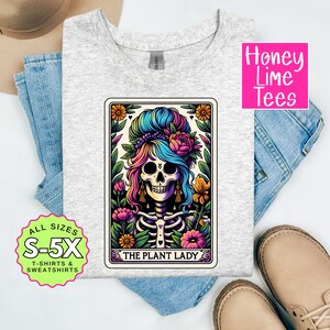 Plant Lady Tarot Card Shirt: Funny Garden Lover Graphic Tee
