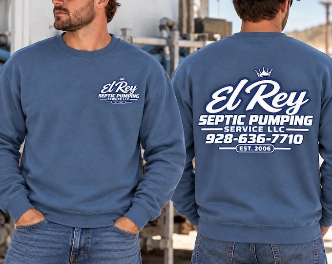 Custom Logo Sweatshirt, Personalized Logo Sweatshirt, Your Business Logo or Brand Logo, Front and Back Logo Sweatshirt, Port and Co Crewneck