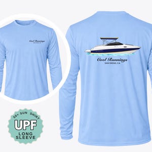 Custom UPF 50+ Moisture Wicking Long Sleeve Sun Shirt Fishing Shirt Boat Crew Shirt Matching Boating Shirt Coastal Trip Group Shirt image 1