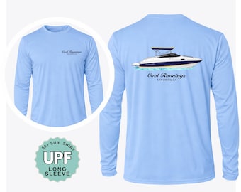 Custom UPF 50+ Moisture Wicking Long Sleeve Sun Shirt Fishing Shirt Boat Crew Shirt Matching Boating Shirt Coastal Trip Group Shirt