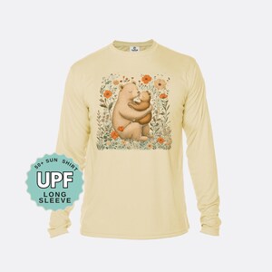 Floral Bears Sunshirt: UPF 50+ Moisture Wicking Long Sleeve Tee