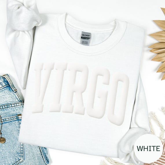 Zodiac Sweatshirt: CURVED Puff Print Design - Personalized Astrology Shirt