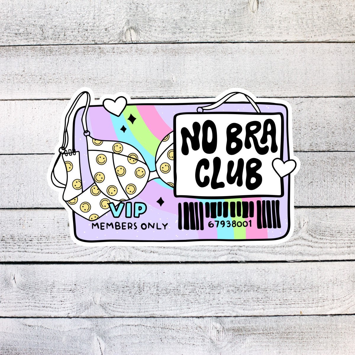 No Bra Club sticker