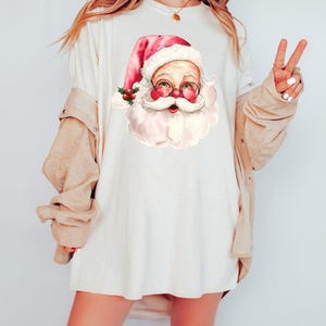 Vintage Santa Christmas Shirt, Cute Christmas T-Shirt, Christmas Shirts, Winter Season Shirt, Retro Christmas Shirt