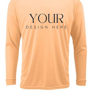 Custom UPF 50+ Moisture Wicking Long Sleeve Sun Shirt Fishing Shirt Boat Crew Shirt Matching Boating Shirt Coastal Trip Group Shirt CORAL