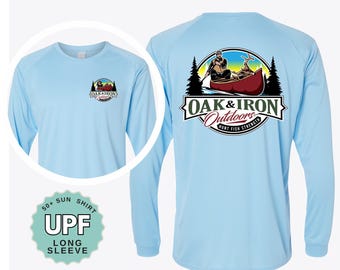 Custom UPF50+ Sun Protection Long Sleeve Sunshirt, Outdoor UV Protection Tee, Matching Shirts, Beach & Outdoor Activities