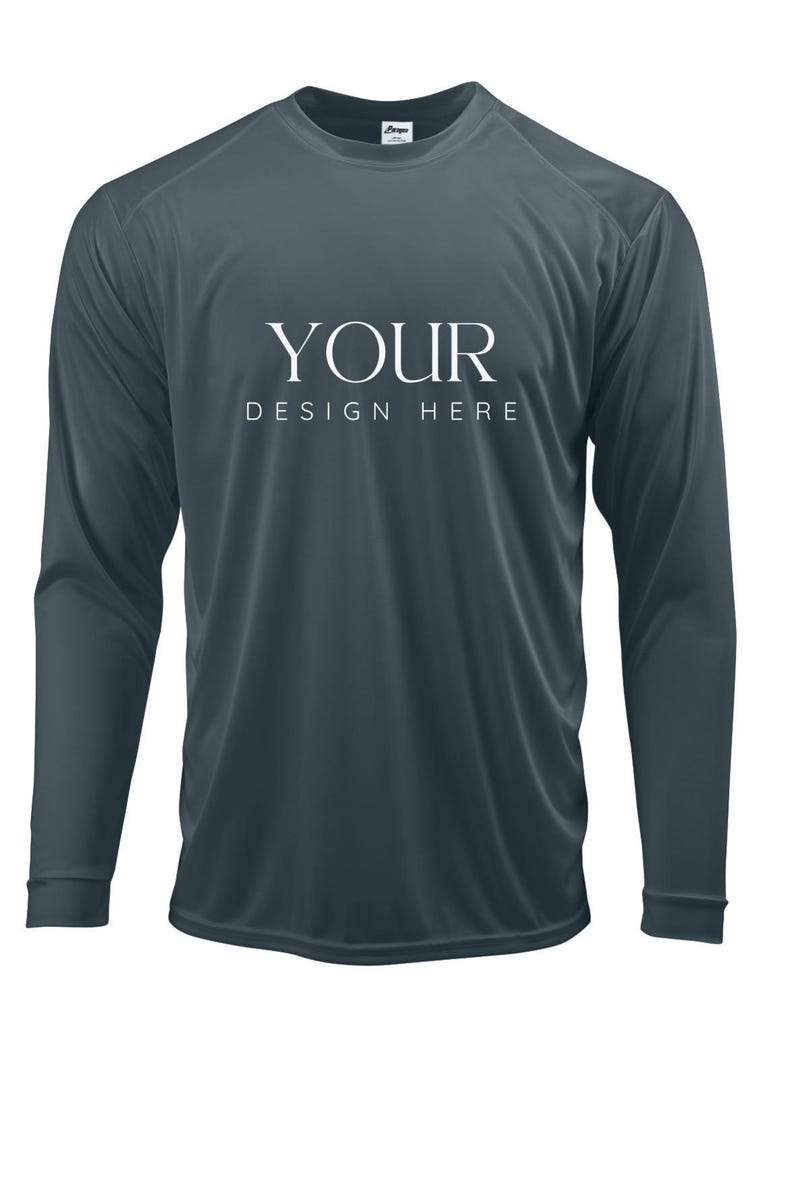 Custom UPF 50+ Moisture Wicking Long Sleeve Sun Shirt Fishing Shirt Boat Crew Shirt Matching Boating Shirt Coastal Trip Group Shirt GRAPHITE