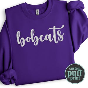 Custom Puff Print Team Name Sweatshirt, Personalized Embossed 3D Letter Crewneck, Team Spirit Apparel, Puffed Textured Shirt