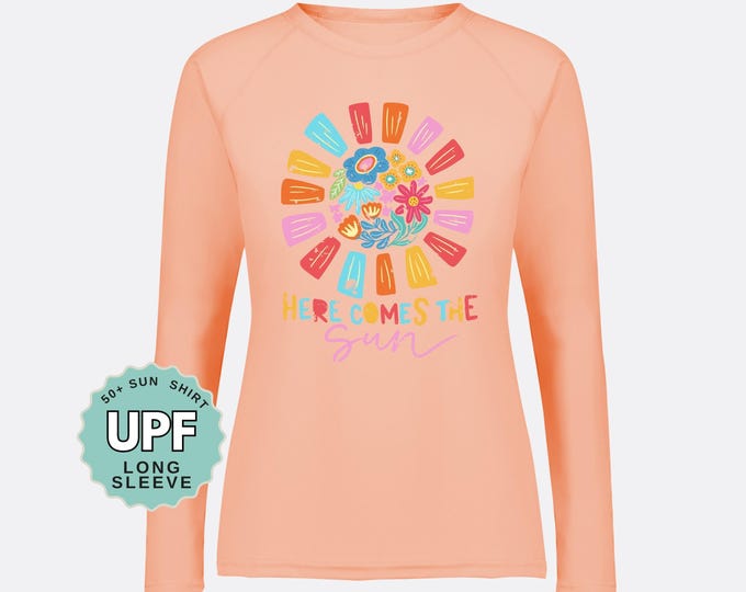 Sunny Florals Sun Shirt: UPF 50+ Moisture Wicking Long Sleeve