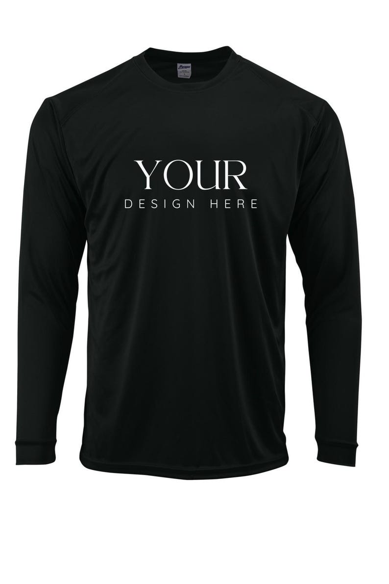 Custom UPF 50+ Moisture Wicking Long Sleeve Sun Shirt Fishing Shirt Boat Crew Shirt Matching Boating Shirt Coastal Trip Group Shirt BLACK