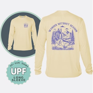 Wander Without Reason Bear Sunshirt: UPF 50+ Moisture Wicking Tee